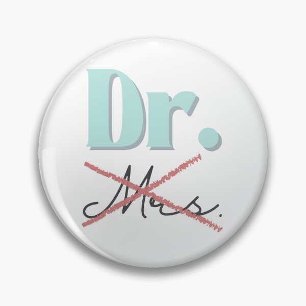 Item preview, Dr. not Mrs. Women in Medicine Rainbow Colorful Trendy Retro Girl Power Sticker, Pin, or Mug designed and sold by kaelynmxrie.