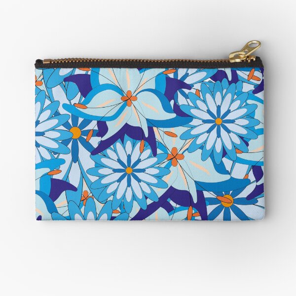 Blue Flower Power Täschchen