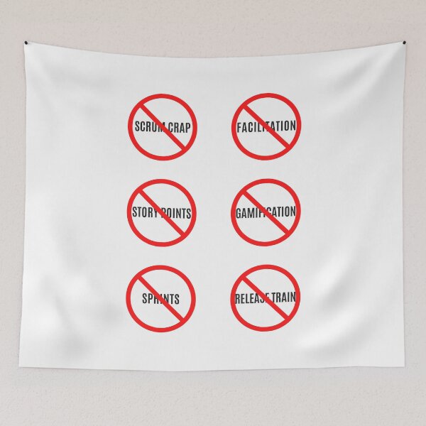 Item preview, Scrum Crap Forbidden Sign Sticker Pack designed and sold by trendingatees.