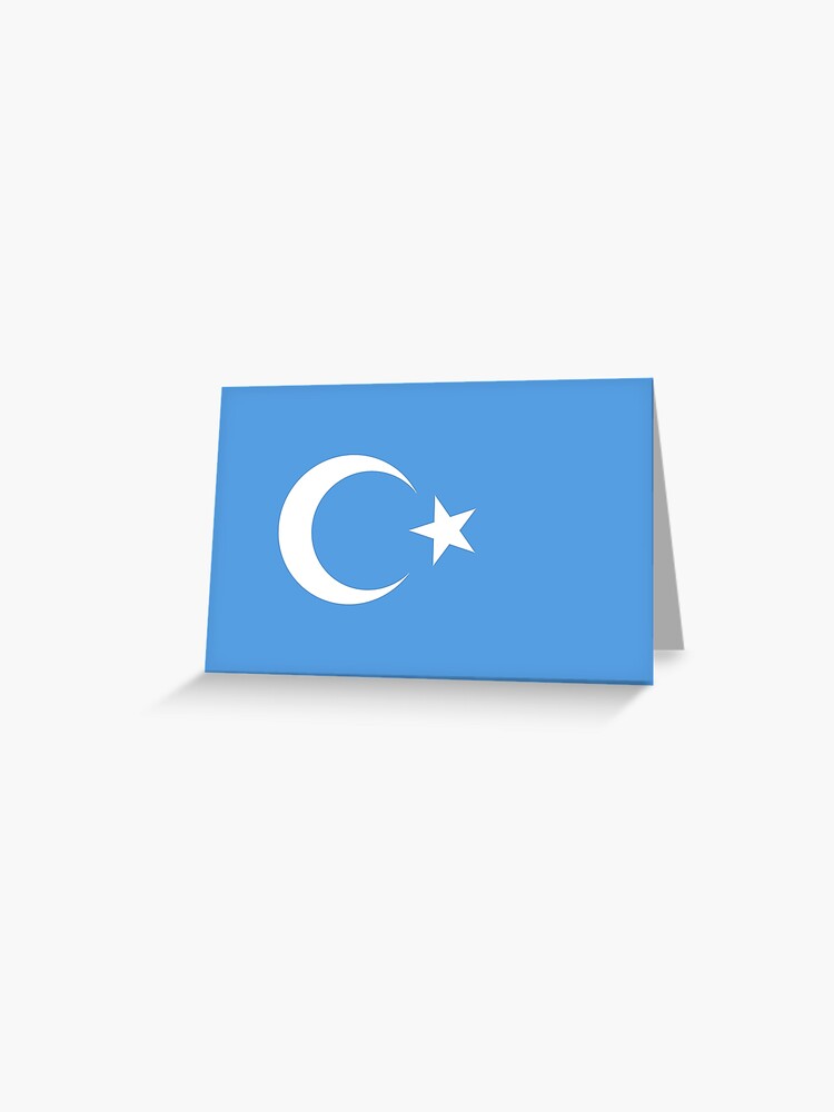 Turkistan Turkistan Flag Flagge Von Ostturkistan Rein Und Einfach Grusskarte Von Tomsredbubble Redbubble