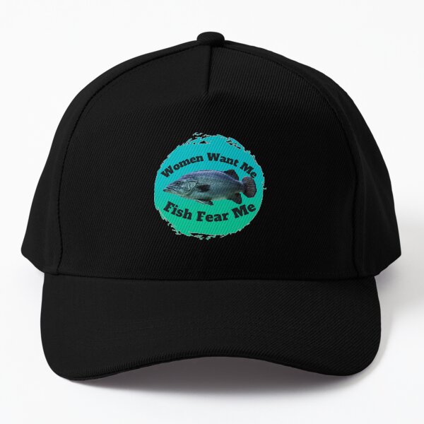 Custom Bass Fishing Men's Trucker Hat Mesh Cap Women Want Me Fish Fear Me  Baseball Cap