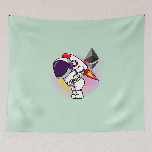 Item preview, Crypto astronaut - Ethereum to the moon designed and sold by Crypmetal.