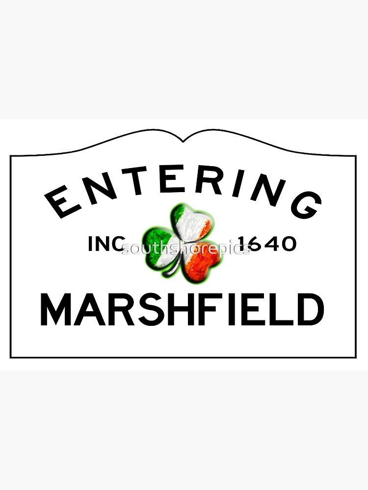 "Entering Marshfield Massachusetts Road Sign " Poster for Sale by