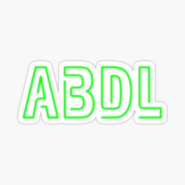 Item preview, ABDL logo - Neon Glow on Black designed and sold by DF3.