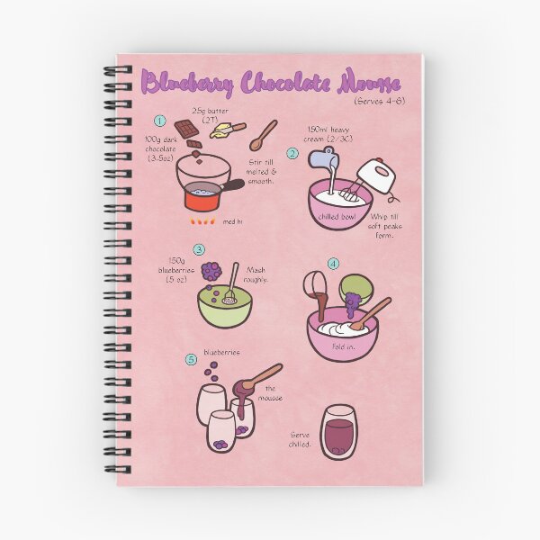 Item preview, Receta: Mousse De Chocolate Y Arándanos designed and sold by Cedarseed.