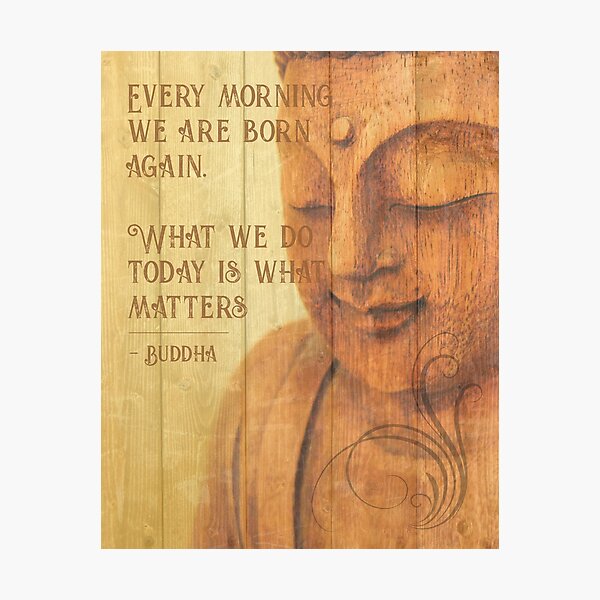 Item preview, Calming Peaceful Born Again Buddha Statue Texture Print designed and sold by HotHibiscus.
