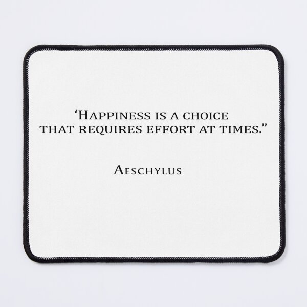 Item preview, Aeschylus Happiness Quote Typography designed and sold by V0IDRACE.