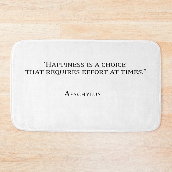 Item preview, Aeschylus Happiness Quote Typography designed and sold by V0IDRACE.