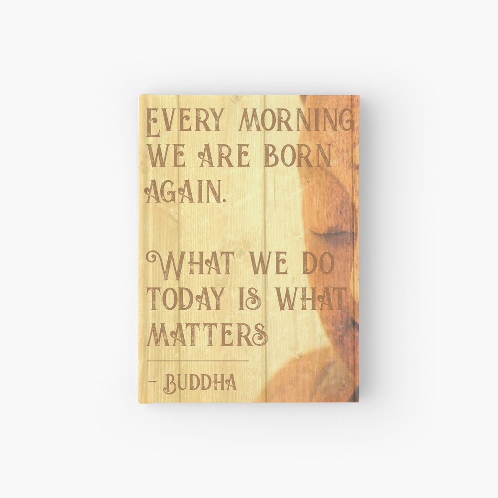 Calming Peaceful Born Again Buddha Statue Texture Print Hardcover Journal