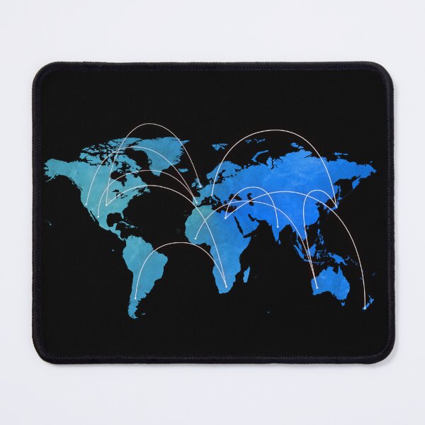 Item preview, World Map Blue designed and sold by OffbeatOctopus.
