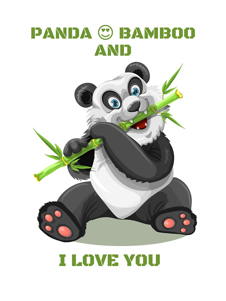 "Panda, Panda Love Bamboo, Panda Art." Sticker for Sale by Smallideashop | Redbubble