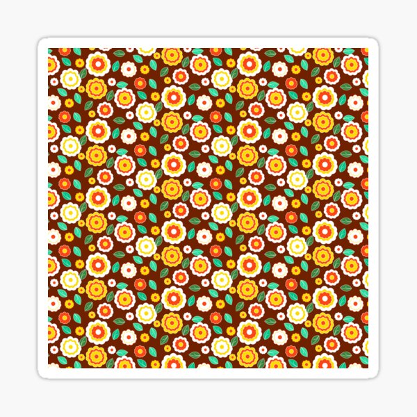 Retro Floral Sticker