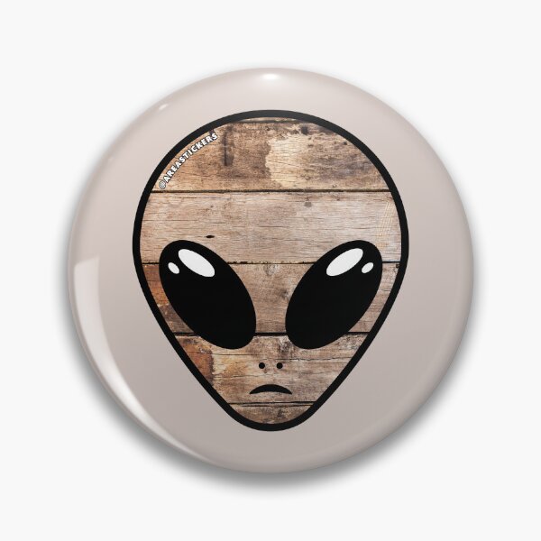 Item preview, Alien head - Old Wood skin designed and sold by AreaStickers.