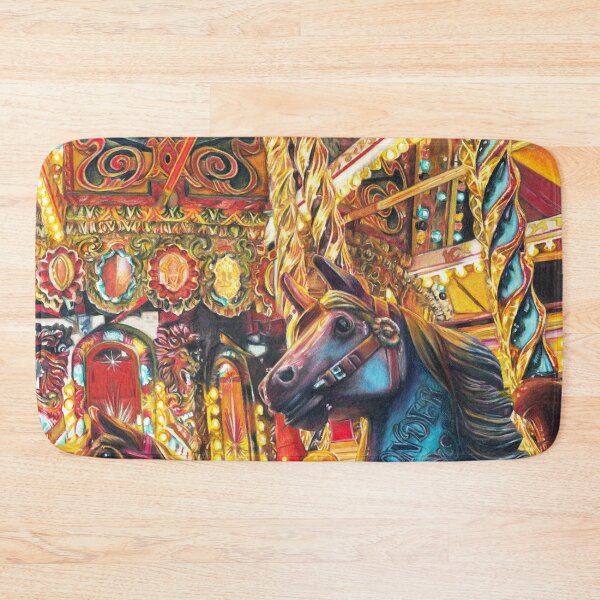 Item preview, Fairground Ride Carousel Horses designed and sold by SemaMartinArt.
