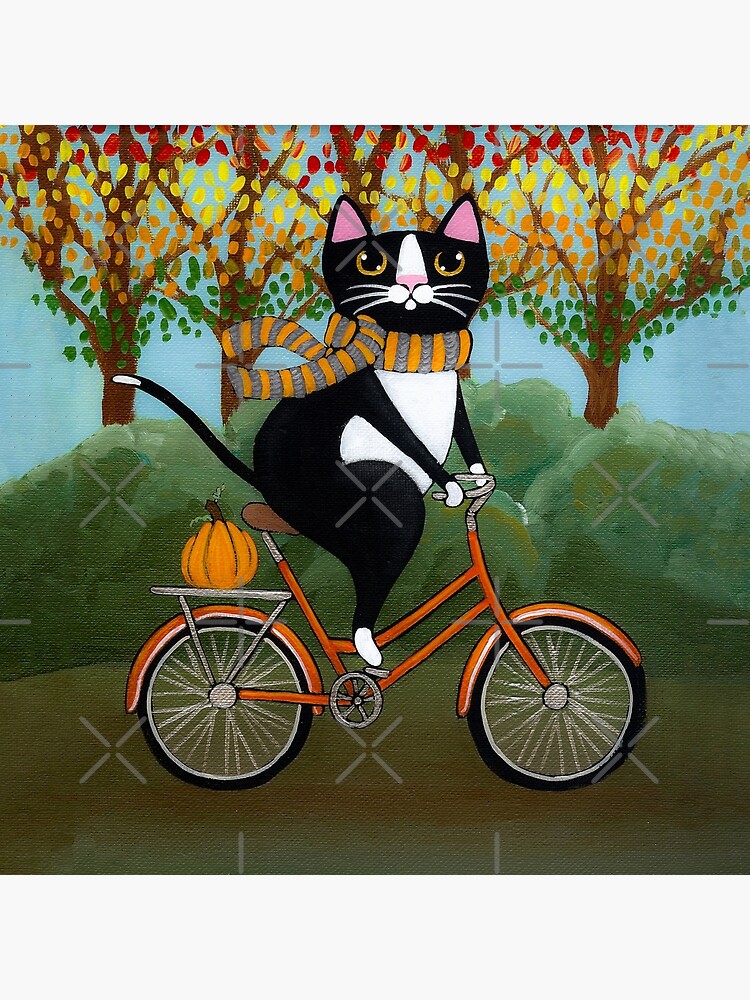 Autumn Cat on a Bicycle by kilkennycat