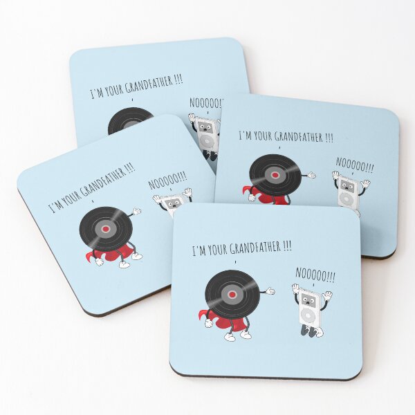 Item preview, Vinyl And MP3 Player Grandfather And Son Funny Musical Evolution For Music Lovers  designed and sold by Funwithmusic.