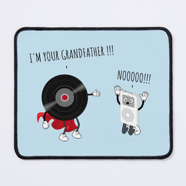 Item preview, Vinyl And MP3 Player Grandfather And Son Funny Musical Evolution For Music Lovers  designed and sold by Funwithmusic.
