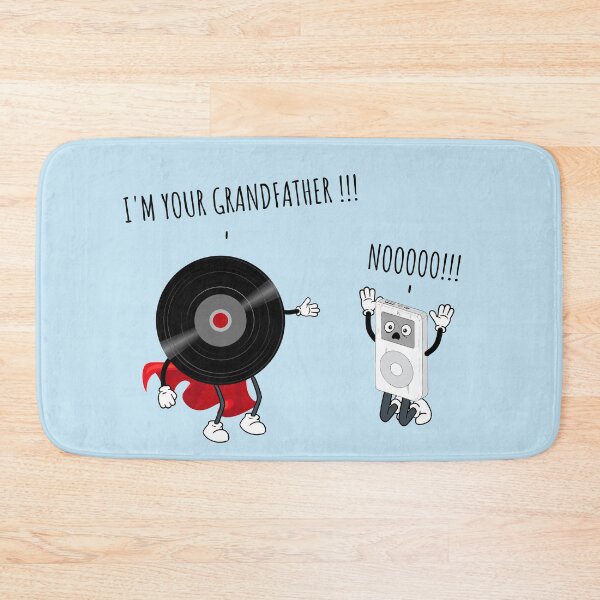Item preview, Vinyl And MP3 Player Grandfather And Son Funny Musical Evolution For Music Lovers  designed and sold by Funwithmusic.