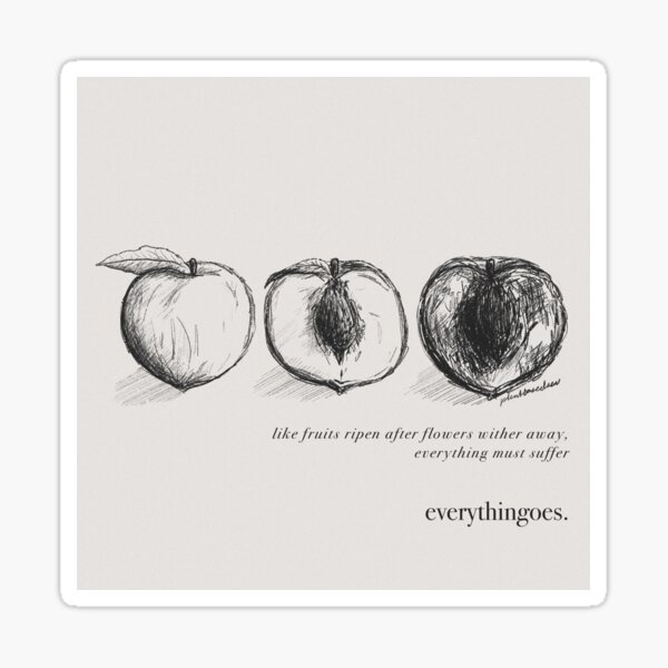 Millions of Peaches Original Art Print Song Lyrics Art 