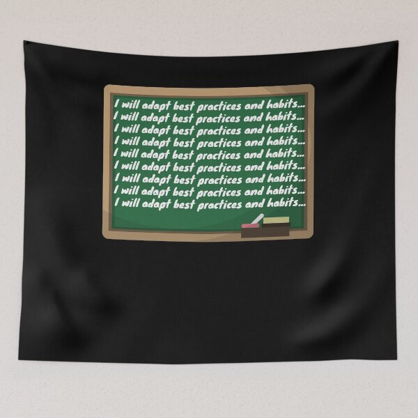 Item preview, Chalkboard - I will adapt best practices and habits... designed and sold by justbejoker.