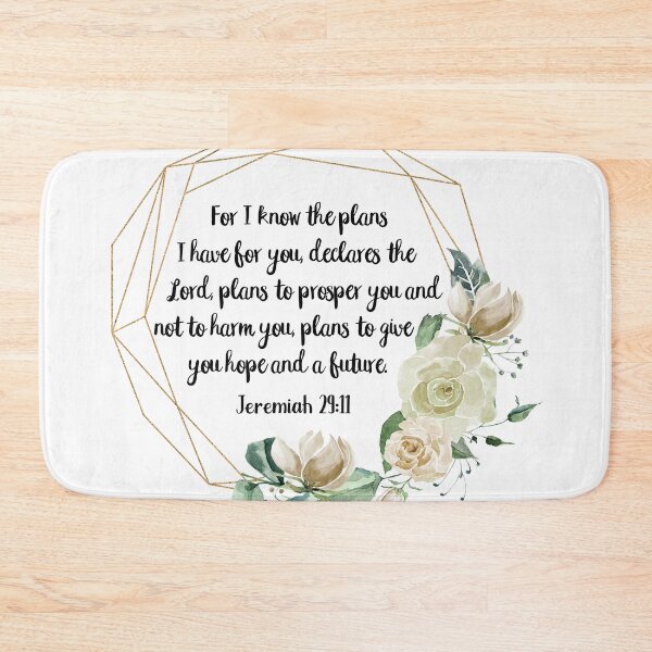 Item preview, Jeremiah 29:11 For I know the plans I have for you, Jeremiah Scripture, Bible Verse Art, Hope Wall Art, Christian Gifts, Printable Floral, Modern Scripture designed and sold by Dzhenka-Balimez.