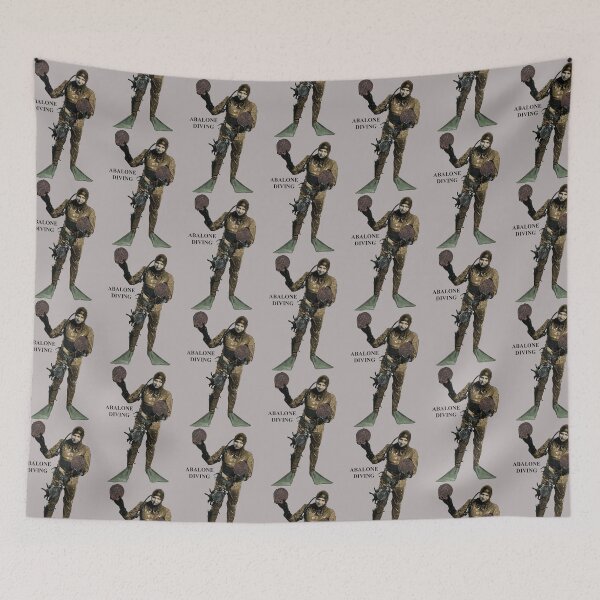 Item preview, Vintage Scuba Diving Professional Diver Holding Abalone URM designed and sold by urmaddad.