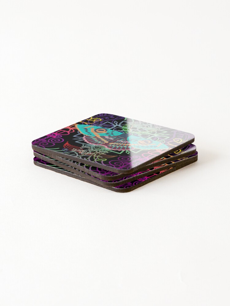 Thumbnail 4 of 5, Coasters (Set of 4), The Moth designed and sold by Rene-Martin.