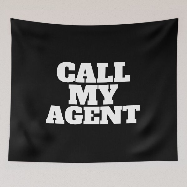 Item preview, Simple black and white funny call my agent designed and sold by yoshra.