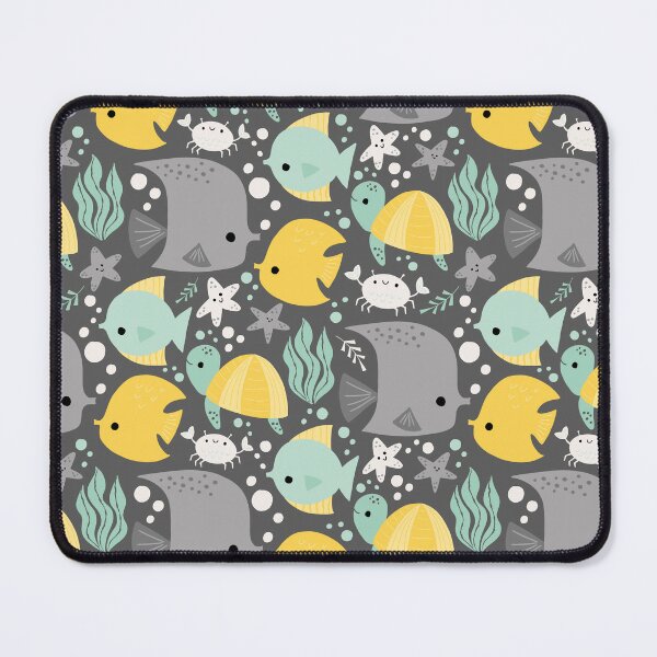 Item preview, Under the Sea Fish and Turtles on Gray designed and sold by Heather Rosas.