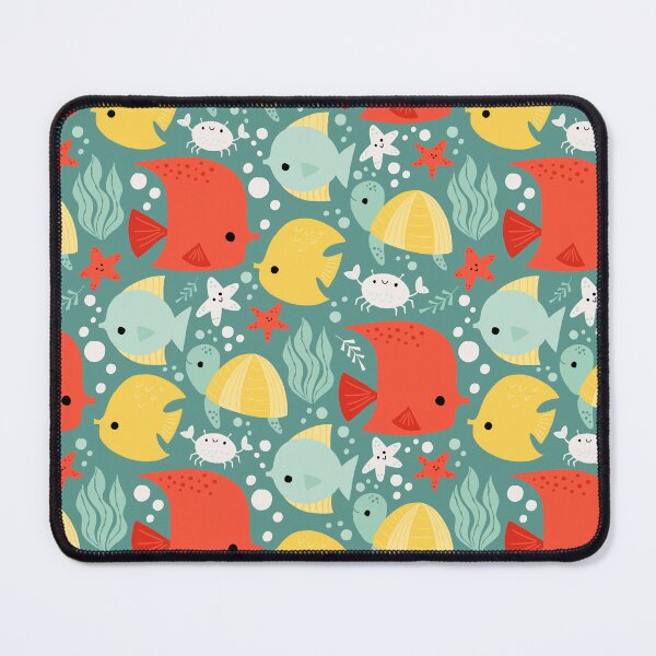 Item preview, Under the Sea Red Fish and Turtles on Aqua designed and sold by Heather Rosas.