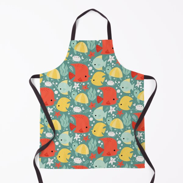 Item preview, Under the Sea Red Fish and Turtles on Aqua designed and sold by Heather Rosas.