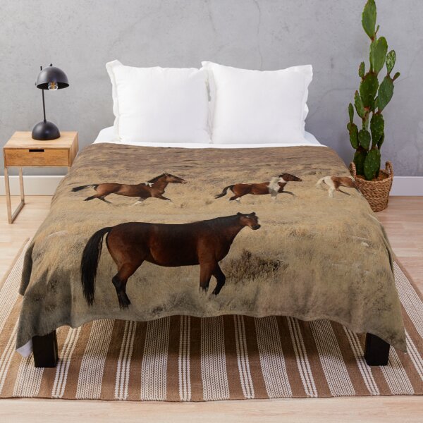 Item preview, Wild mustang horses running free in the desert of Nevada - WelshDesigns designed and sold by welshdesigns.