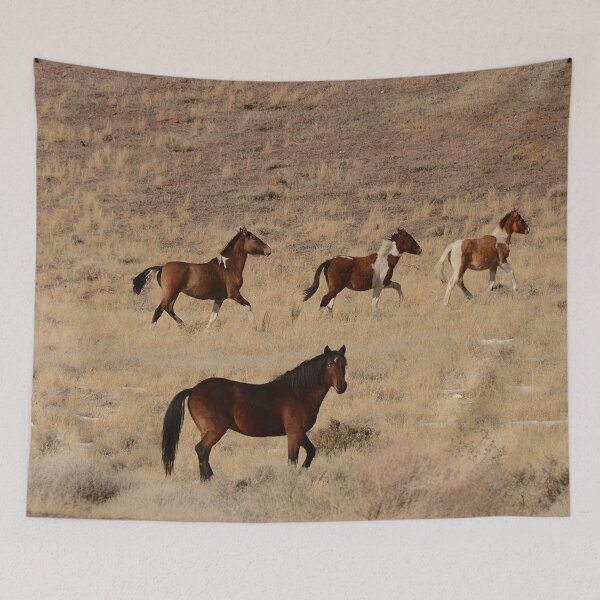 Item preview, Wild mustang horses running free in the desert of Nevada - WelshDesigns designed and sold by welshdesigns.