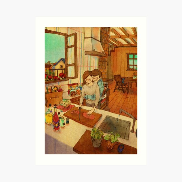 Back Hug Art Print