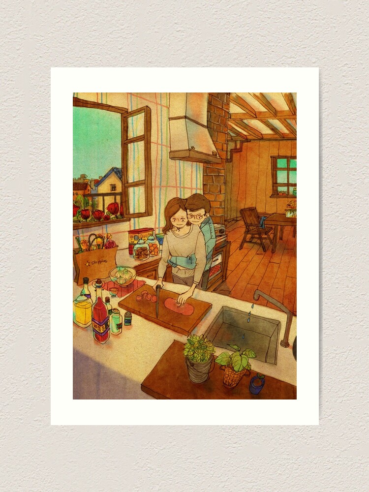 Alternate view of Back Hug Art Print