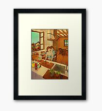 Was gibt es heute zum Mittagessen? Gerahmtes Wandbild