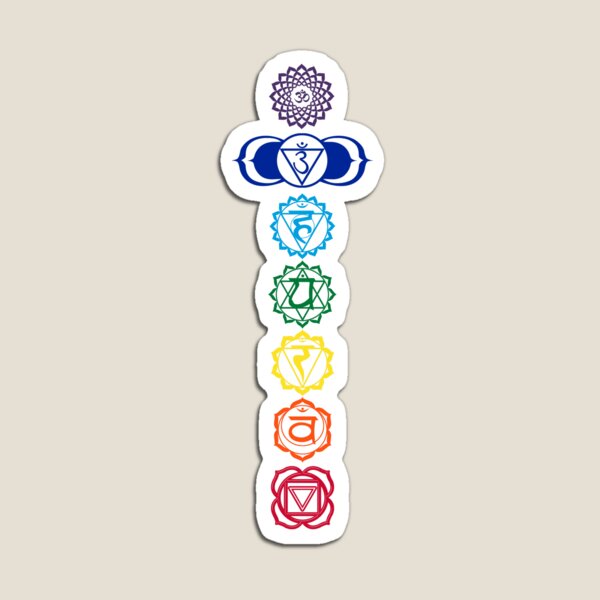 7 Colored Chakras for Yoga Magnet