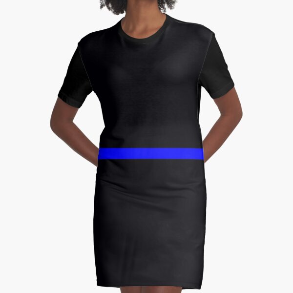 The Thin Blue Line Graphic T-Shirt Dress
