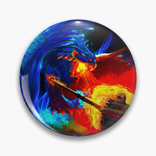 Item preview, BLUE DRAGON SLAYER  hand painted designed and sold by THE AMERICAN TEEVANGELIST.