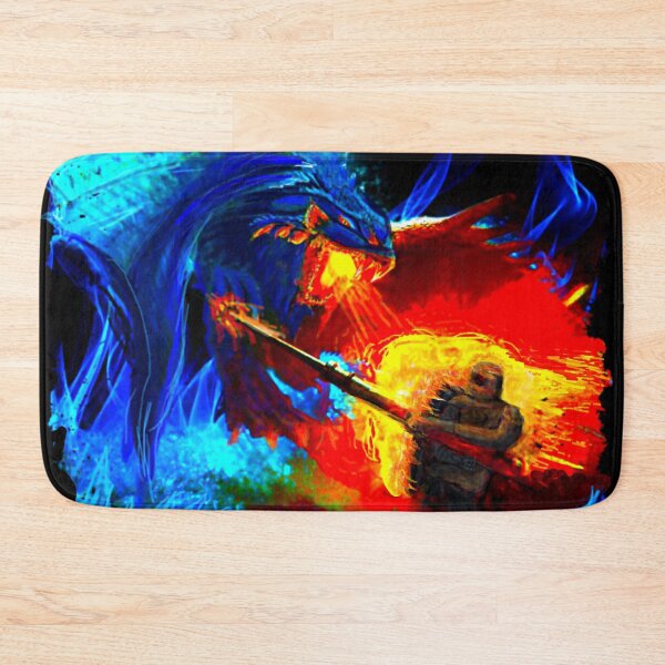Item preview, BLUE DRAGON SLAYER  hand painted designed and sold by THE AMERICAN TEEVANGELIST.