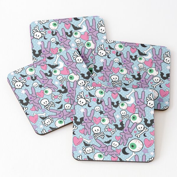 Item preview, Pastel goth spooky bunny bats - Blue designed and sold by GriffyPrints.