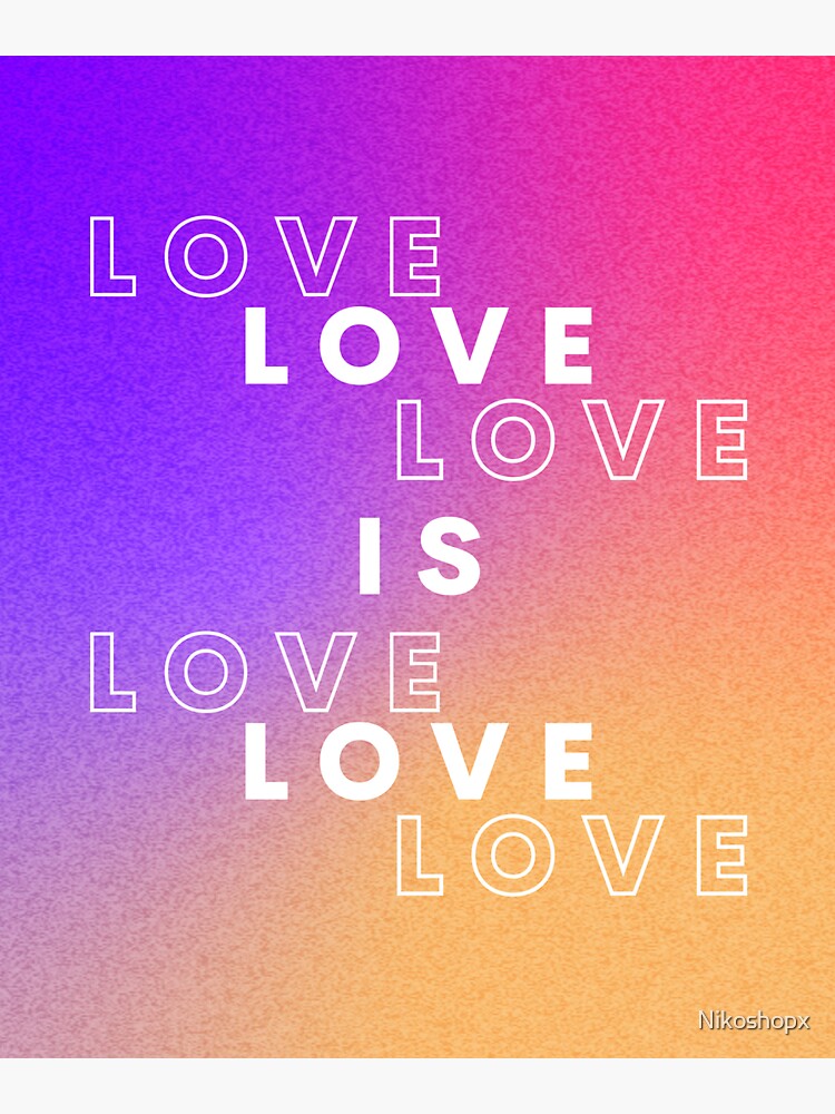 Love Is Love Gay Pride Month Lgbt Pansexual Rainbow Flag Sticker For Sale By Nikoshopx