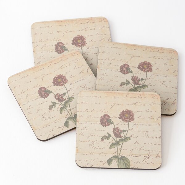 Item preview, Old book page and flowers designed and sold by Beeroclock.