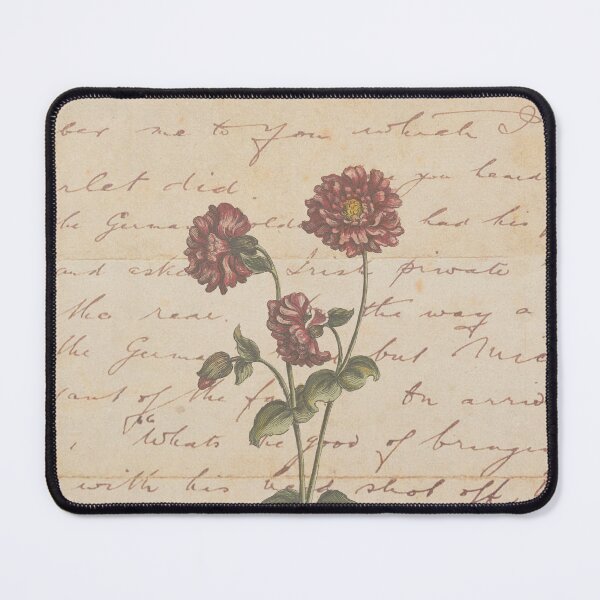 Item preview, Old book page and flowers designed and sold by Beeroclock.