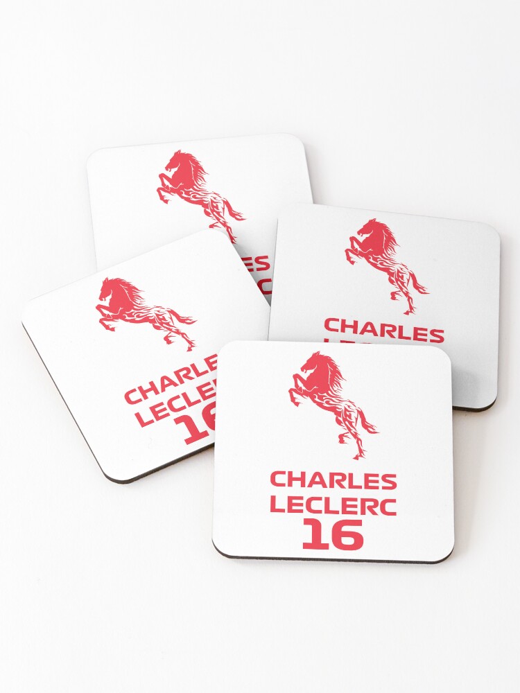 Thumbnail 1 of 5, Coasters (Set of 4), Leclerc 16 Racing Driver designed and sold by MarkhorCapra.