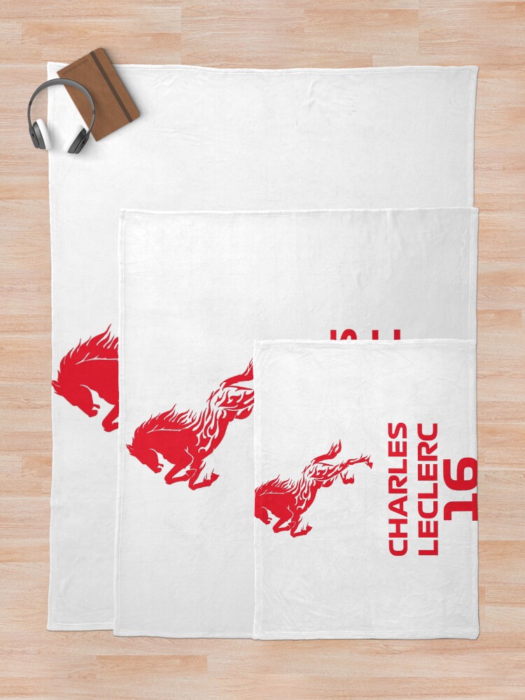 Thumbnail 5 of 6, Throw Blanket, Leclerc 16 Racing Driver designed and sold by MarkhorCapra.