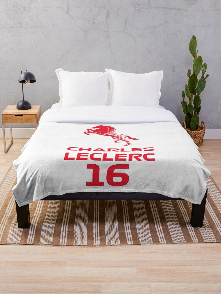 Thumbnail 1 of 6, Throw Blanket, Leclerc 16 Racing Driver designed and sold by MarkhorCapra.