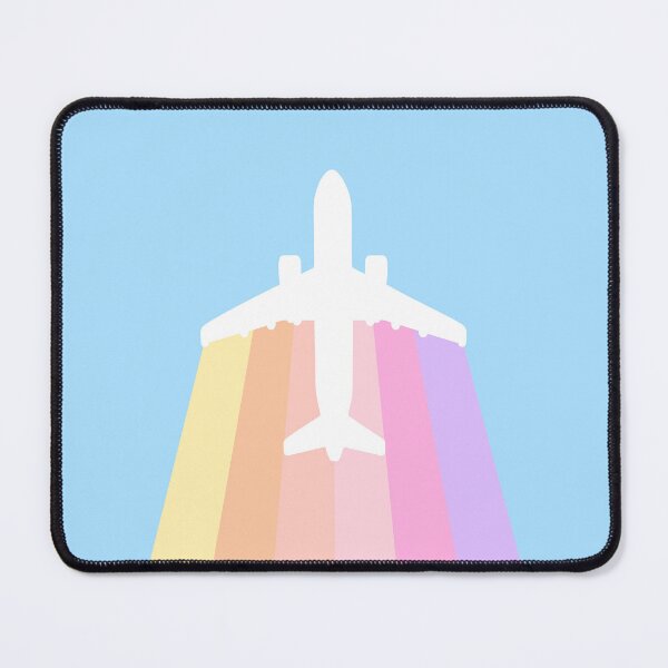 Item preview, Airplane in the sky with colorful rainbow trails designed and sold by konatarin.