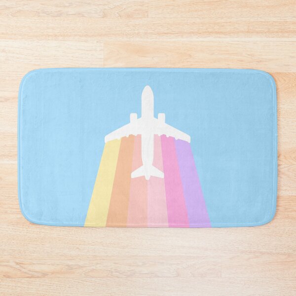 Item preview, Airplane in the sky with colorful rainbow trails designed and sold by konatarin.