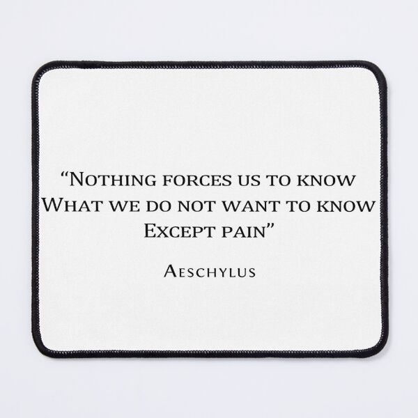 Item preview, Aeschylus Pain Quote Typography designed and sold by V0IDRACE.